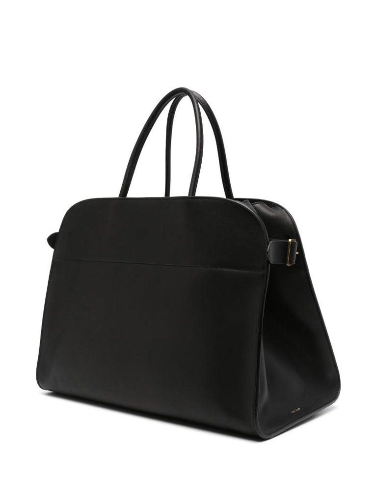 Black Margaux 17 Leather Tote Bag