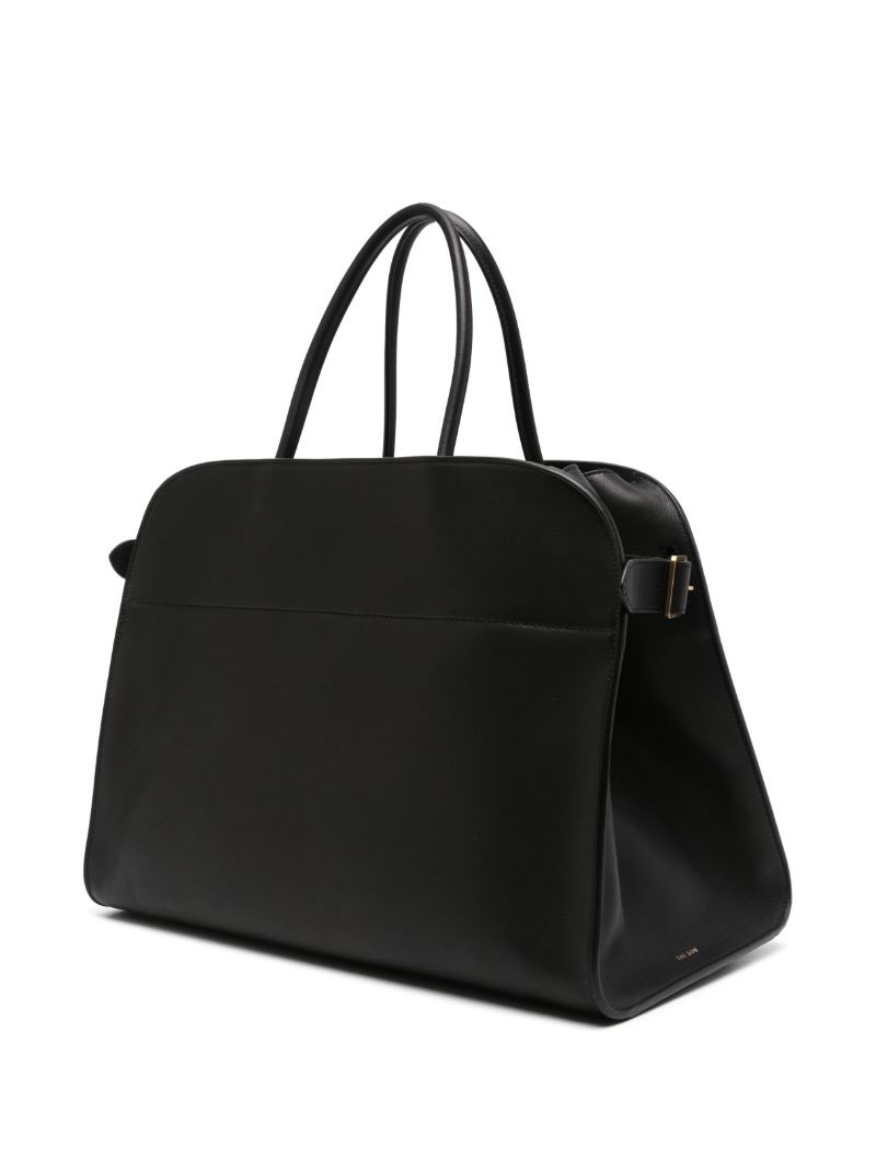 Black Margaux 17 Leather Tote Bag