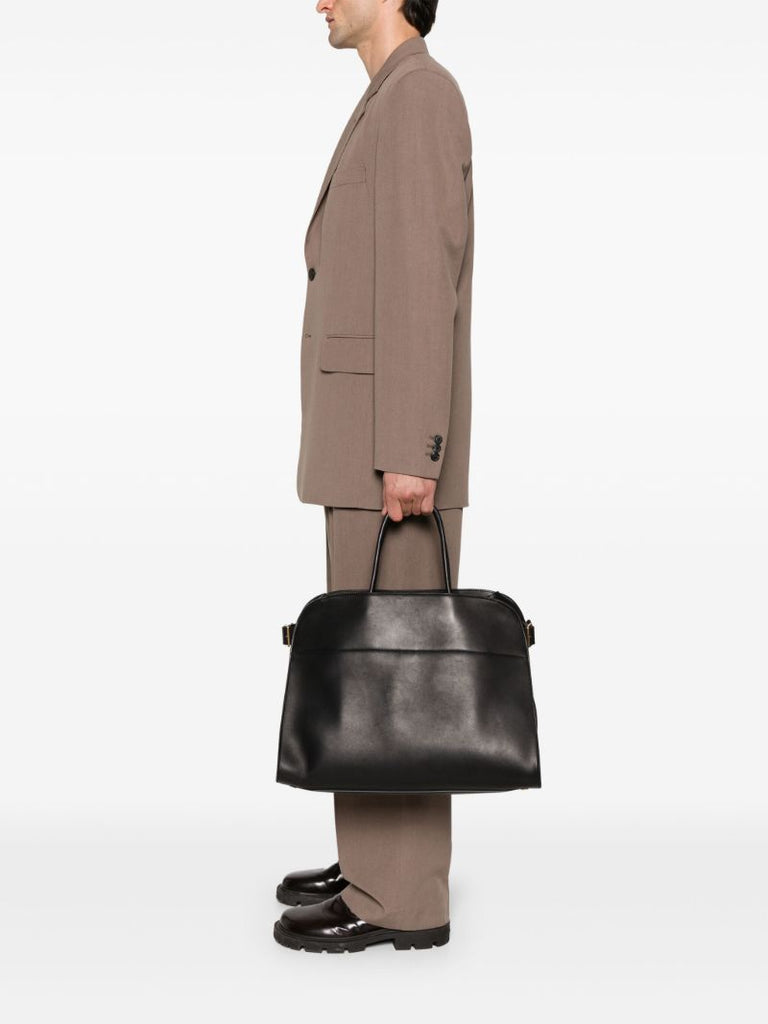 Black Margaux 17 Leather Tote Bag