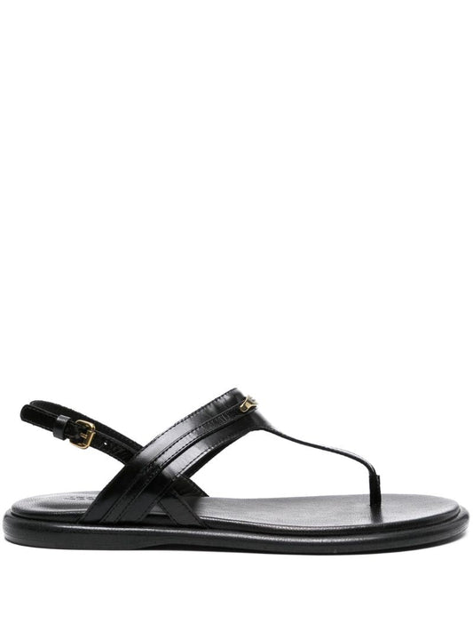 Black Leather Sandals