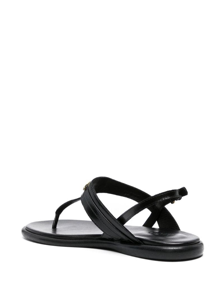 Black Leather Sandals