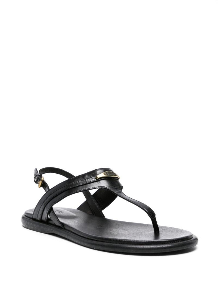 Black Leather Sandals