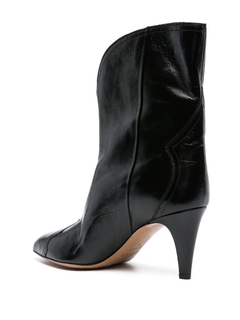 Black Dahope Leather Ankle Boots