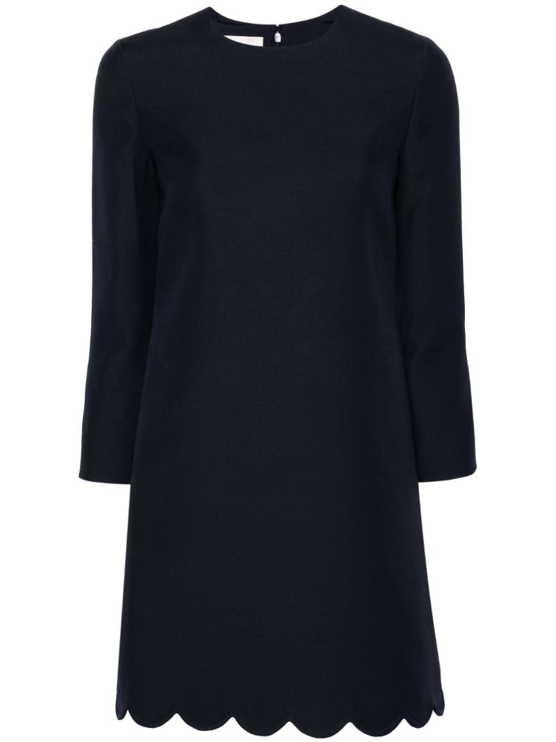 Black Wool-silk Mini Dress