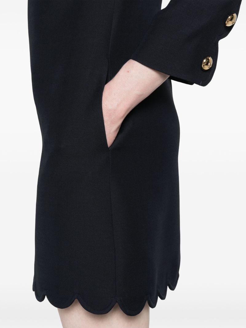Black Wool-silk Mini Dress
