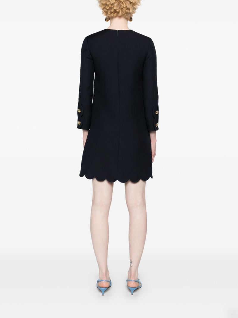 Black Wool-silk Mini Dress