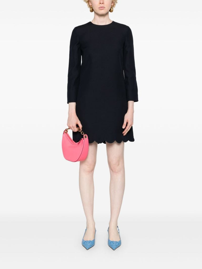 Black Wool-silk Mini Dress