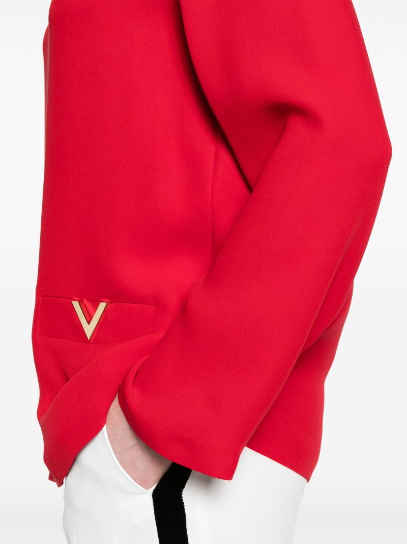 Red V Gold Silk Shirt