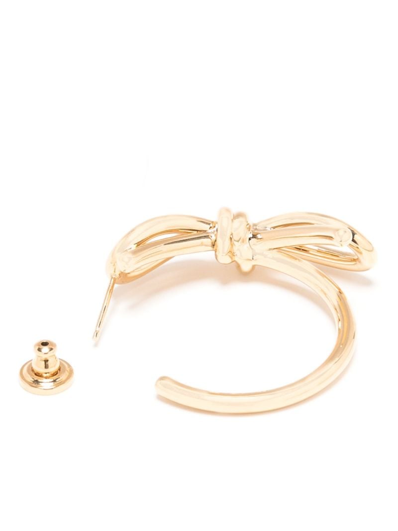 Gold Bow Detail Hoop Earrings