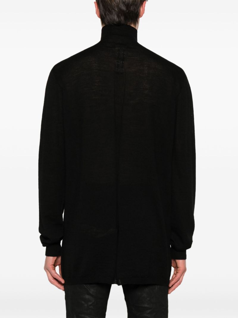 Black Roll-neck Wool Sweater
