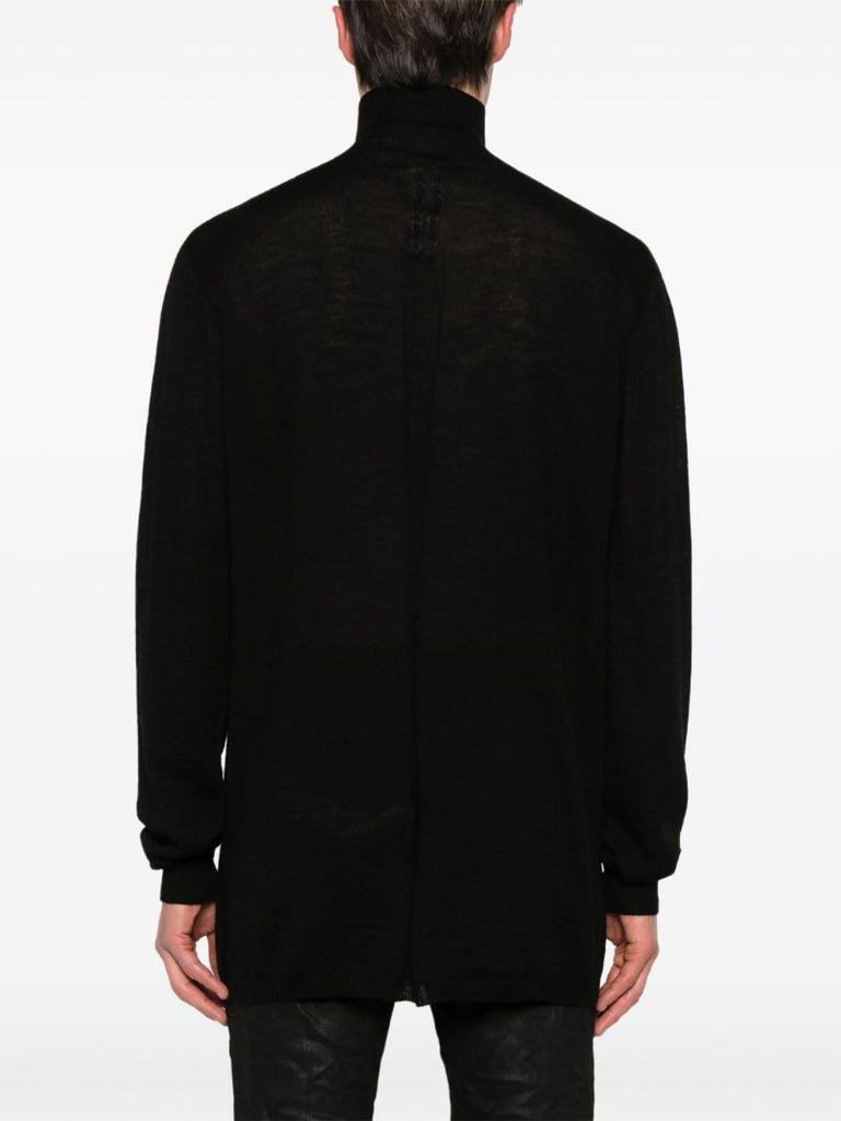 Black Roll-neck Wool Sweater