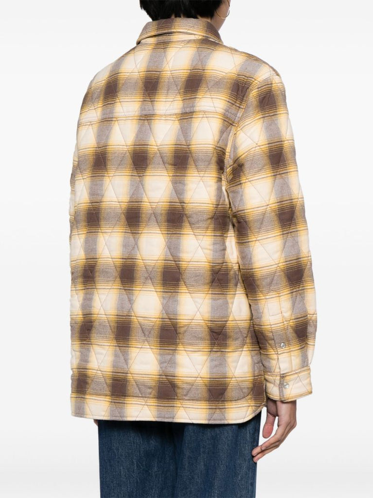 Neutral Mysena Quilted Shirt Jacket