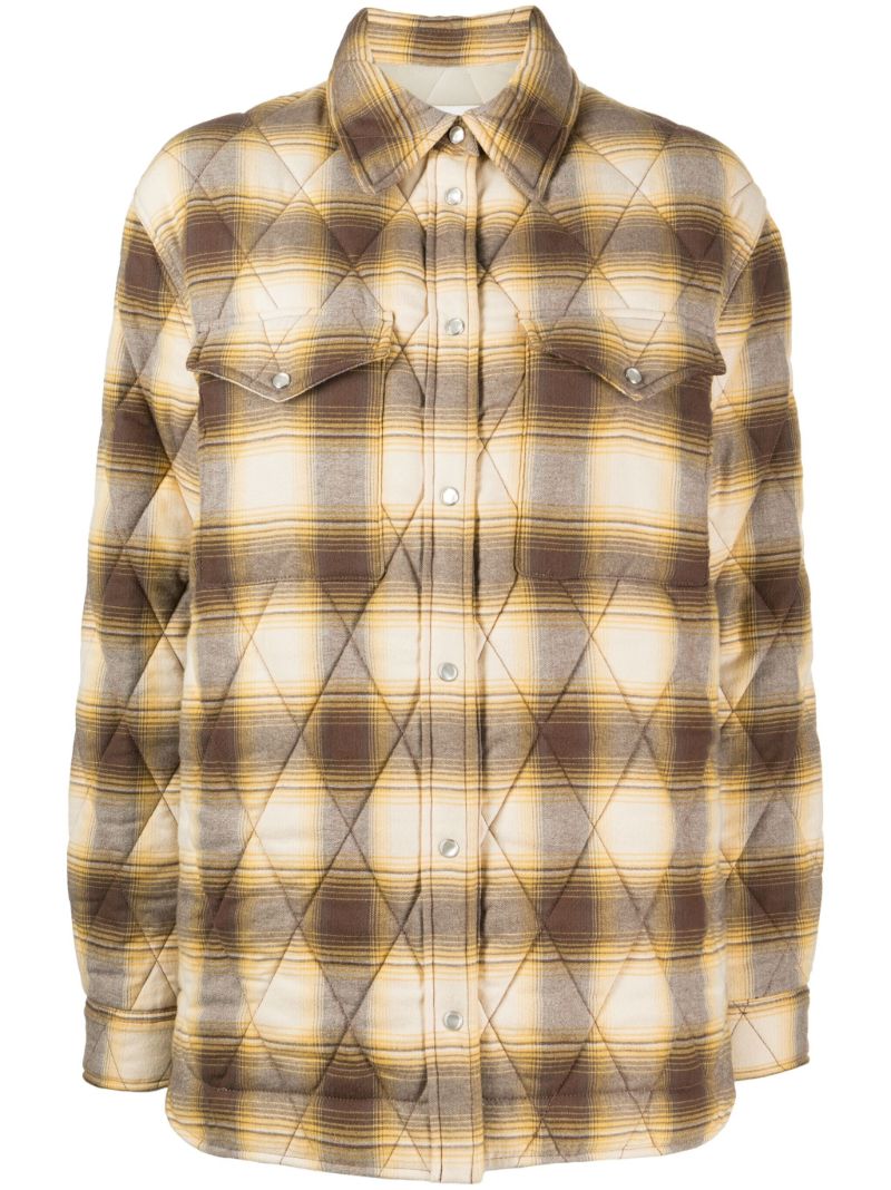 Neutral Mysena Quilted Shirt Jacket