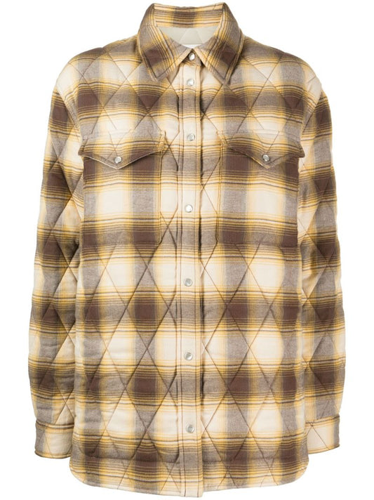 Neutral Mysena Quilted Shirt Jacket
