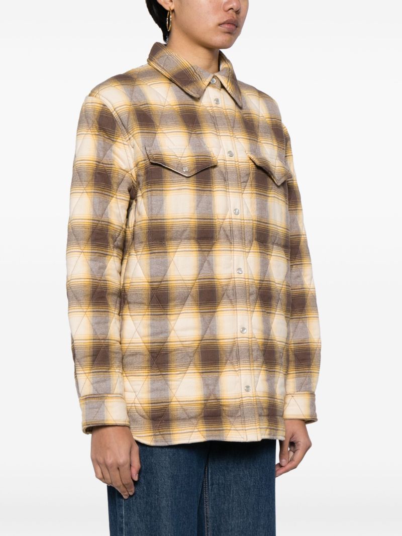 Neutral Mysena Quilted Shirt Jacket