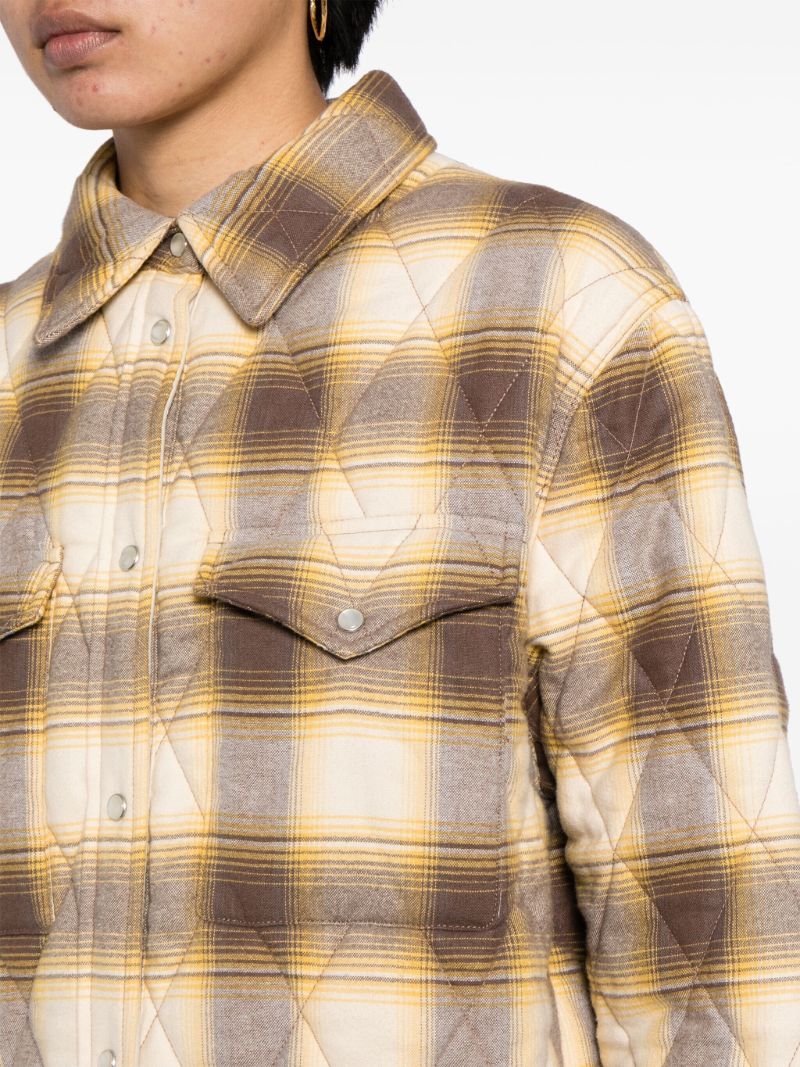 Neutral Mysena Quilted Shirt Jacket