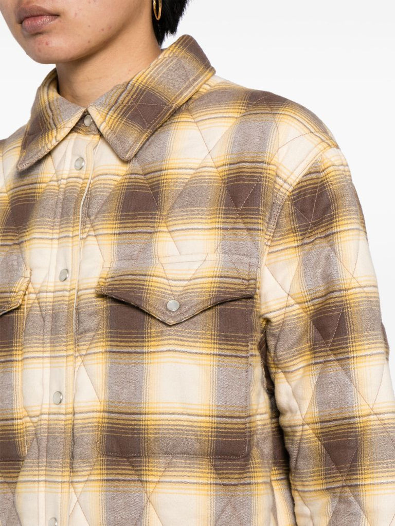 Neutral Mysena Quilted Shirt Jacket