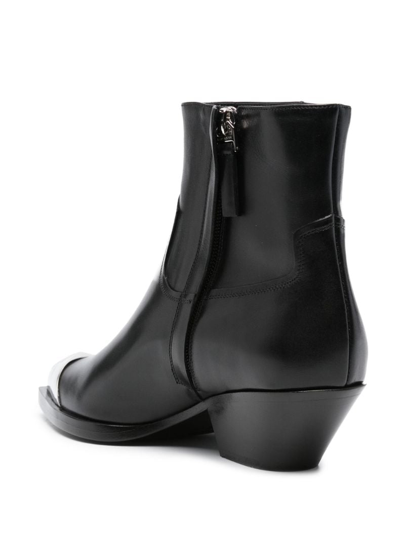 Black 4g Leather Ankle Boots