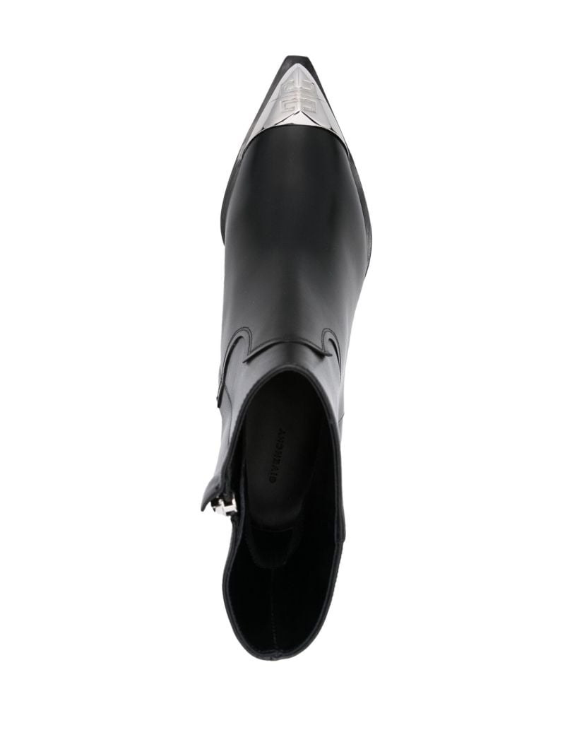 Black 4g Leather Ankle Boots