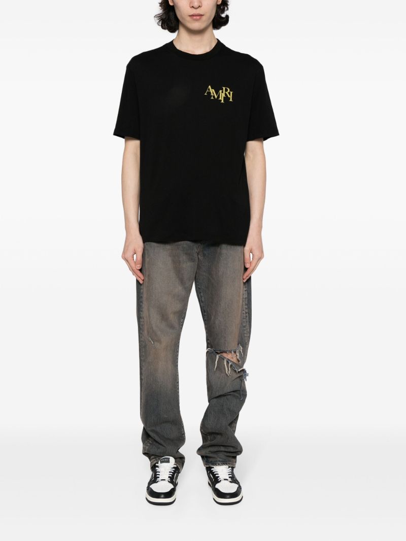 Black Logo-print Cotton T-shirt