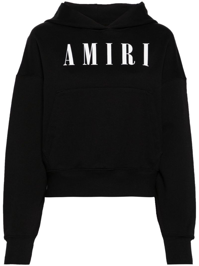 Black Logo-print Cotton Hoodie