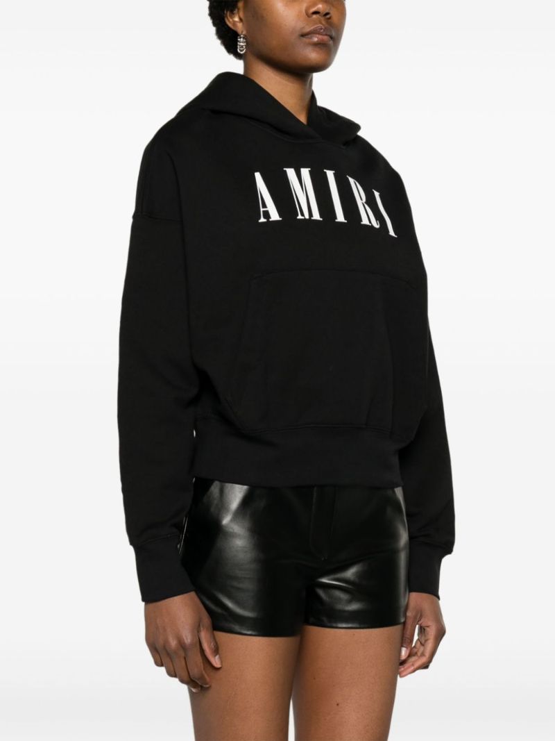Black Logo-print Cotton Hoodie