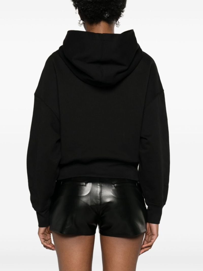 Black Logo-print Cotton Hoodie