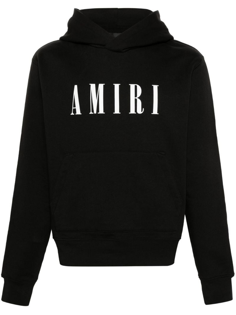 Black Logo-print Cotton Hoodie