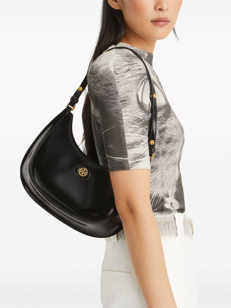 Black Robinson Leather Shoulder Bag