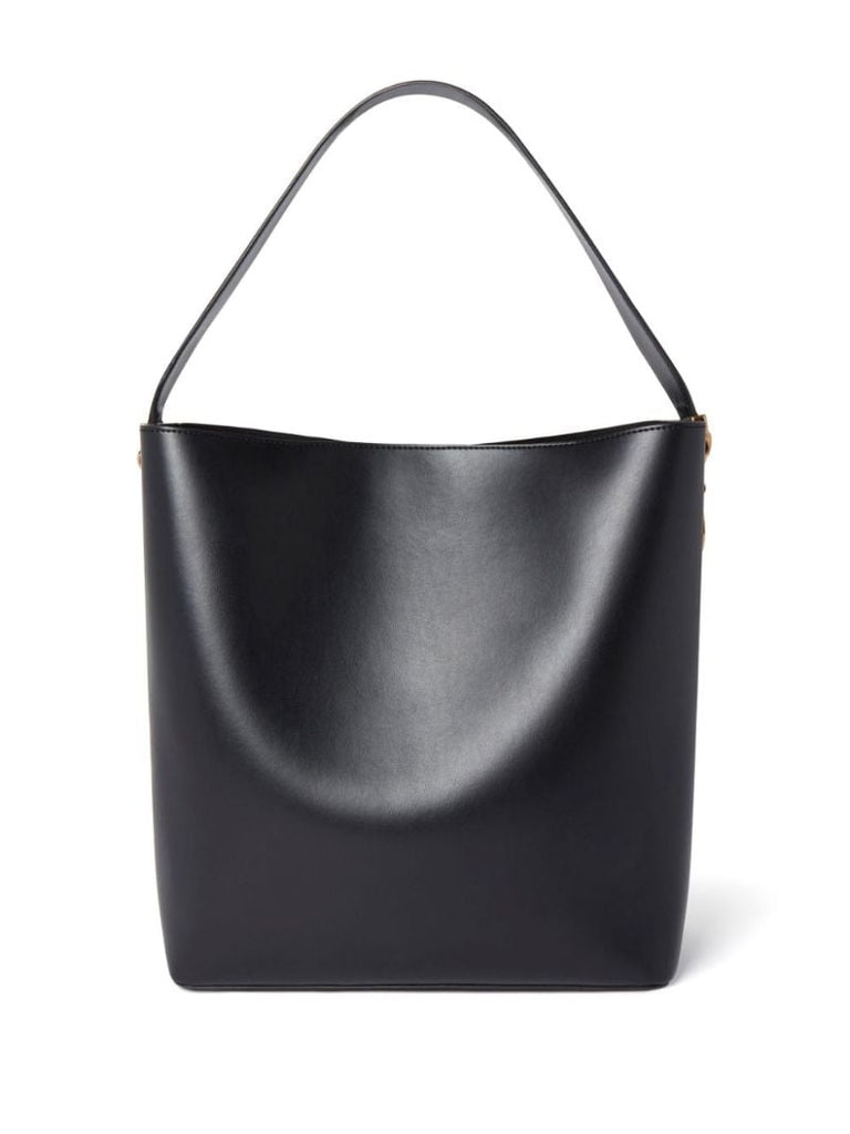 Black Frayme Faux-leather Tote Bag