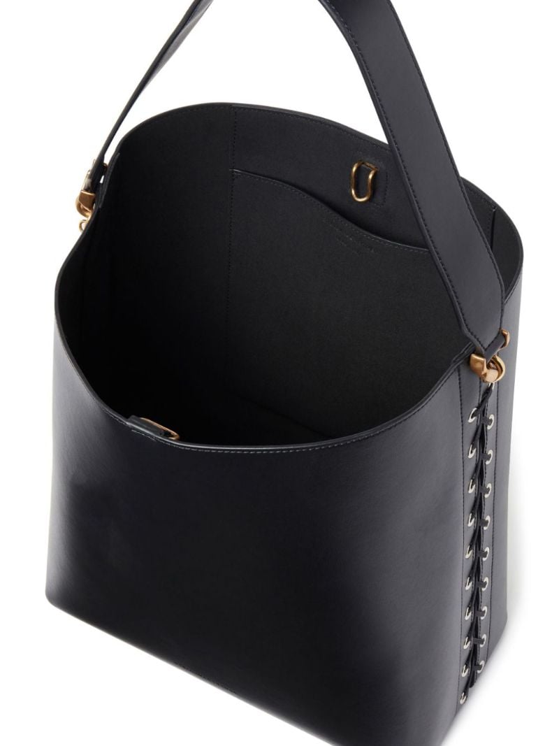 Black Frayme Faux-leather Tote Bag