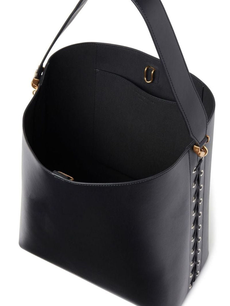 Black Frayme Faux-leather Tote Bag