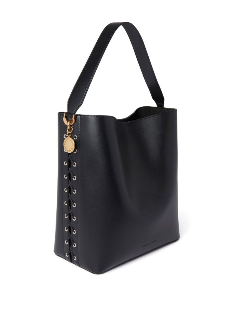 Black Frayme Faux-leather Tote Bag