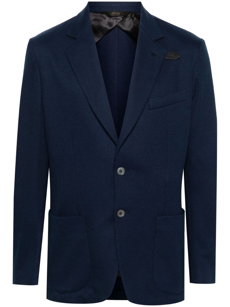 Blue Silk-blend Blazer