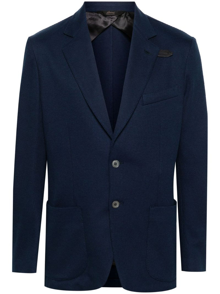 Blue Silk-blend Blazer