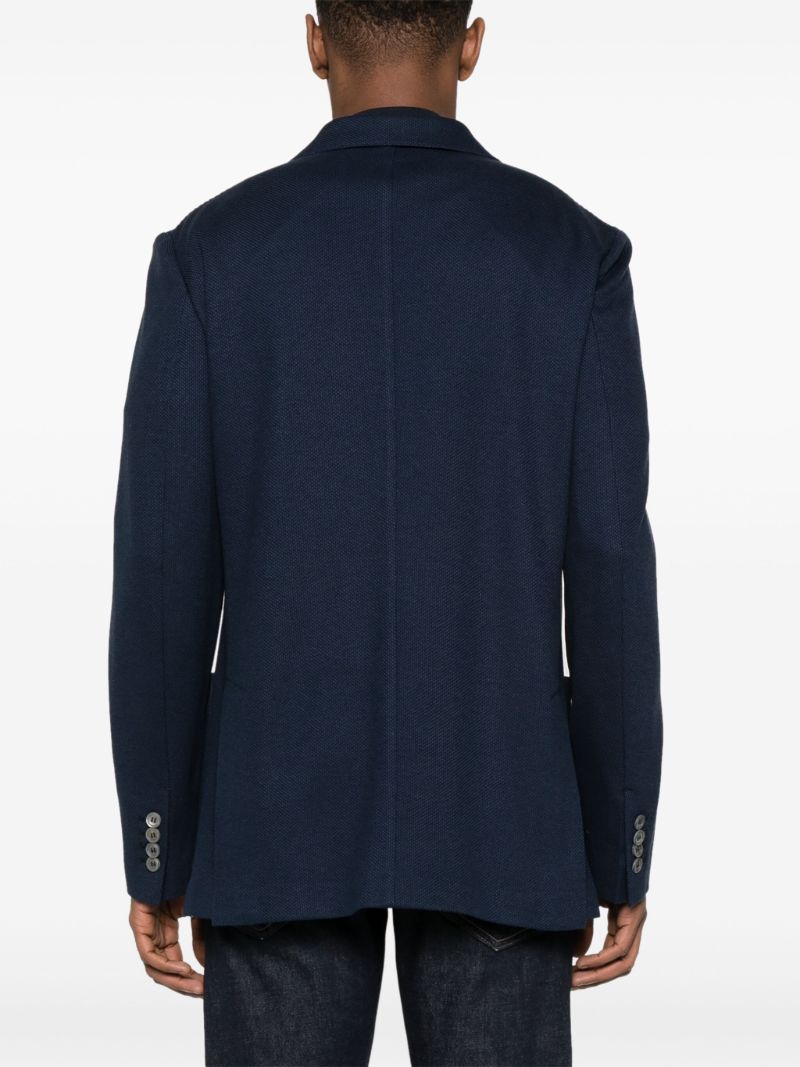 Blue Silk-blend Blazer