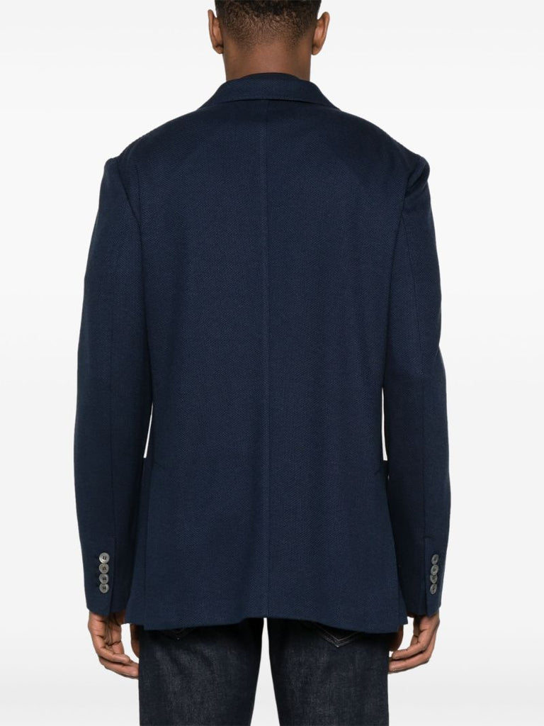 Blue Silk-blend Blazer