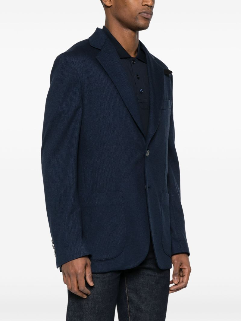 Blue Silk-blend Blazer
