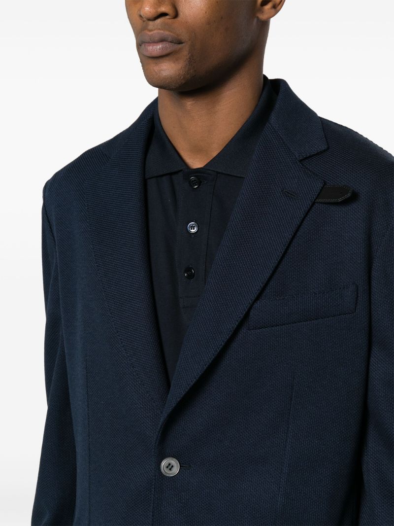Blue Silk-blend Blazer