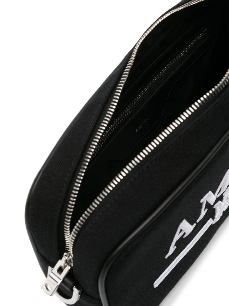 Black Canvas Messenger Bag