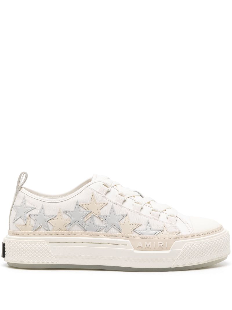 White Stars Court Canvas Sneakers