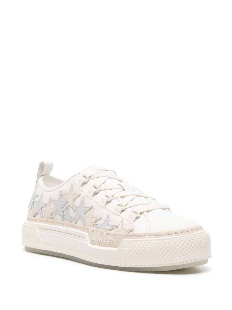 White Stars Court Canvas Sneakers