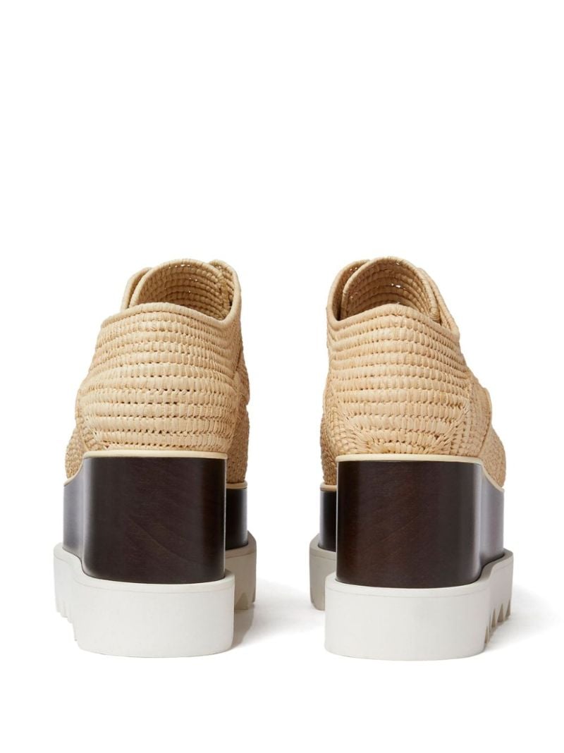 Neutral Elyse Raffia Wedge Shoes