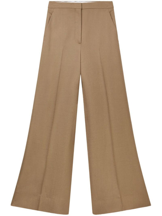Brown High-waist Wide-leg Trousers