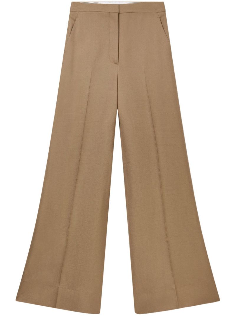 Brown High-waist Wide-leg Trousers