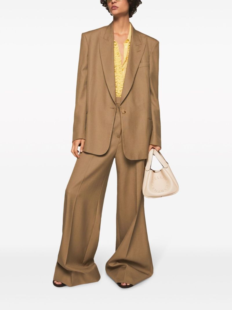 Brown High-waist Wide-leg Trousers