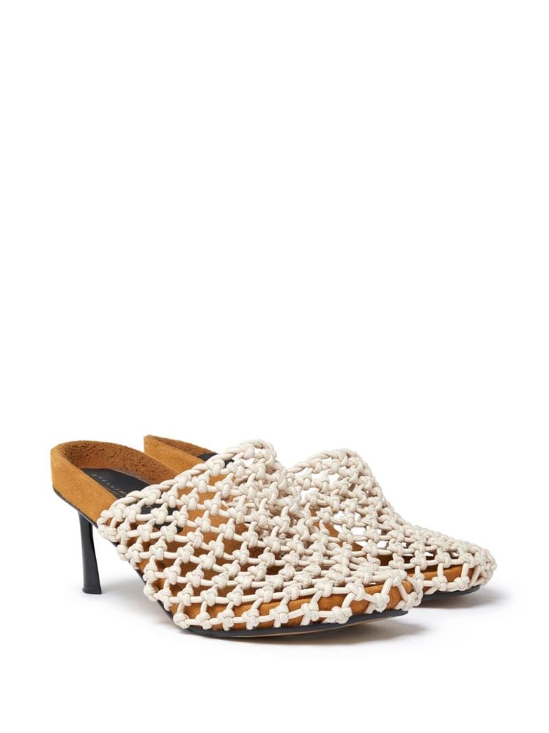 Neutral Terra Knotted Net Mules
