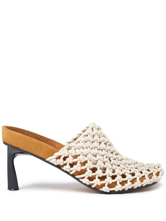 Neutral Terra Knotted Net Mules