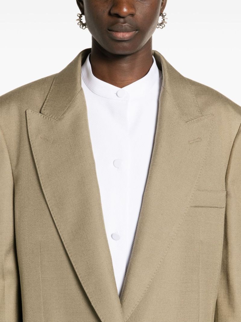 Green Single-breasted Blazer
