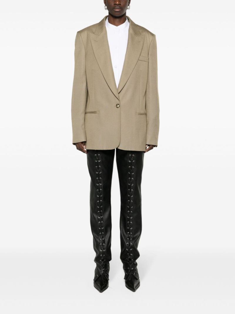 Green Single-breasted Blazer